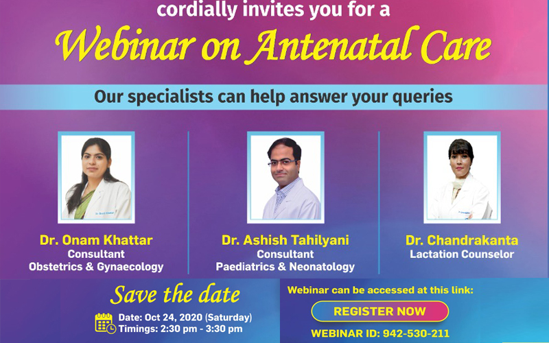 Cordially invites you for a Webinar on Antenatal Care